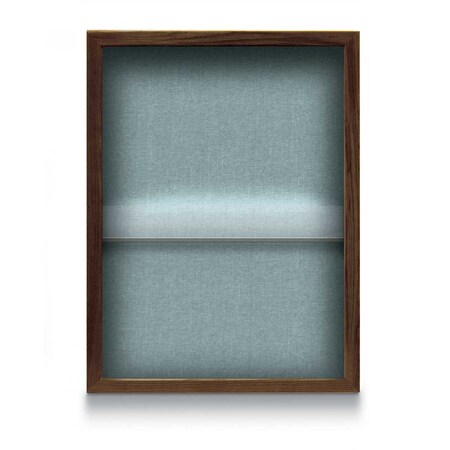 United Visual Products Indoor Enclosed Combo Board, 48"x36", Gold Frame/Grey & Dark Spruce UVCB4836G-GREY-DRKSPR